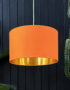 love Frankie cotton lampshade in pumpkin with gold lining