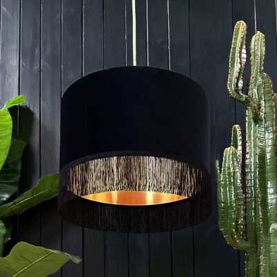 love frankie black velvet and copper lining and fringing