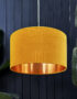 love Frankie butterscotch velvet lampshade with gold lining