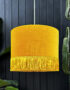 love frankie butterscotch velvet lampshade with fringing
