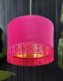 love frankie raspberry velvet and copper lining and fringing