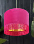 love frankie raspberry velvet and gold lining and fringing