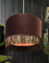 love frankie walnut velvet lampshade with copper lining and fringing