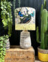 Distressed White Wash Wooden Table Lamp