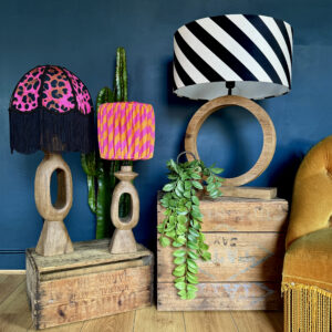 Wooden Ash Table Lamps in Freyja, Odin and Moon