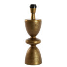 70's Inspired Hammered Metal Table Lamp in Antique Bronze - Medium