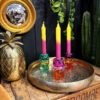 Love Frankie crystal stack candle holders