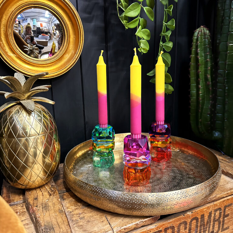 Crystal Stack Candle Holder Fire Ice Cerise Love Frankie
