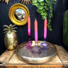 Love Frankie glass candle holder in lilac