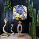 Swallowtail Velvet Lampshade With Gold Lining
