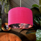 Love Frankie jam tart midnight garden lampshade in raspberry velvet