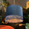 Love Frankie nightshade midnight garden lampshade in flint velvet