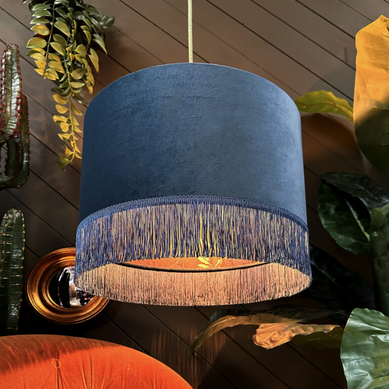 Love Frankie nightshade midnight garden lampshade in flint velvet