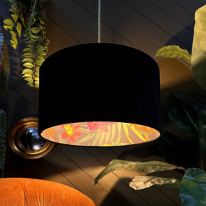 Love Frankie onyx botanical garden lampshade in black velvet