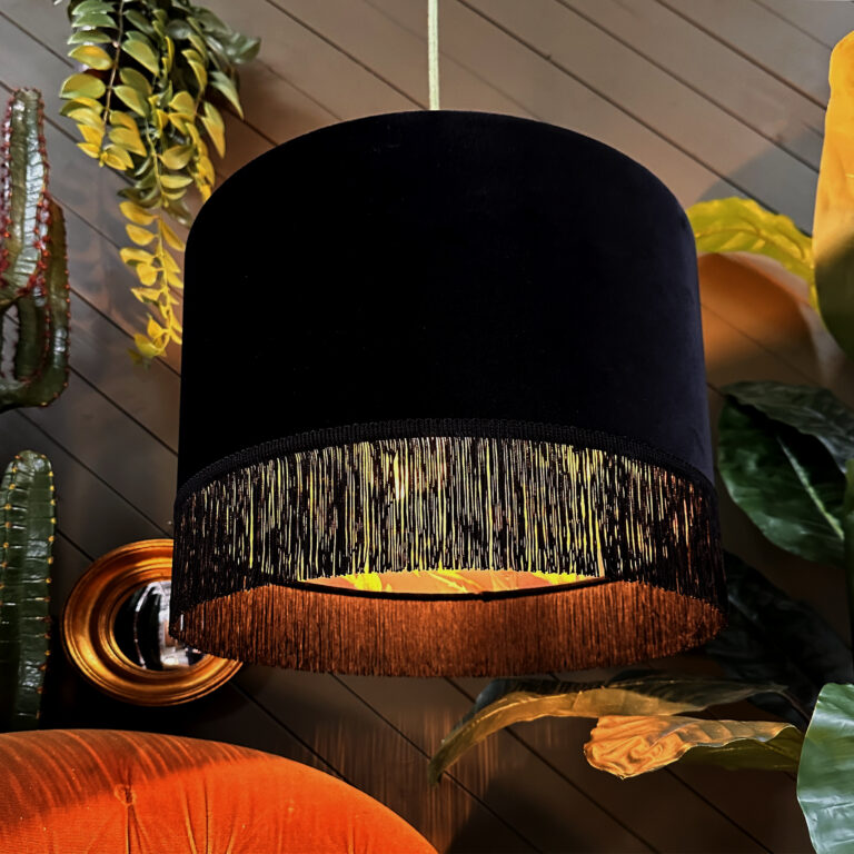 Love Frankie botanical garden onyx lampshade in black velvet
