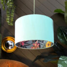 Love Frankie thistle botanical garden lampshade in sea green