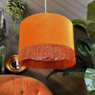 Love Frankie walled garden autumn lampshade in rust velvet