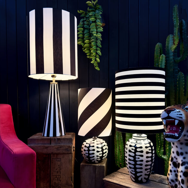 love frankie voodoo striped lampshade collection