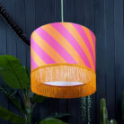 love frankie Helter skelter lampshade with fringing in tutti frutti