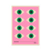 Bauhaus Art Print - Pink & Green Eyes