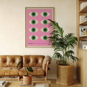 love frankie bauhaus pink eye print