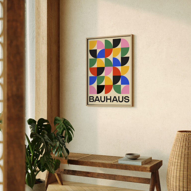 love frankie bauhaus triangles print