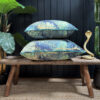 love frankie enchanted wood velvet cushion with piped