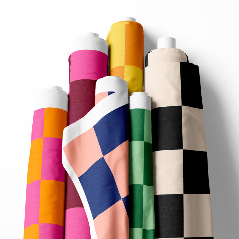 Love Frankie Checkmate Checkerboard Fabric sold by the metre