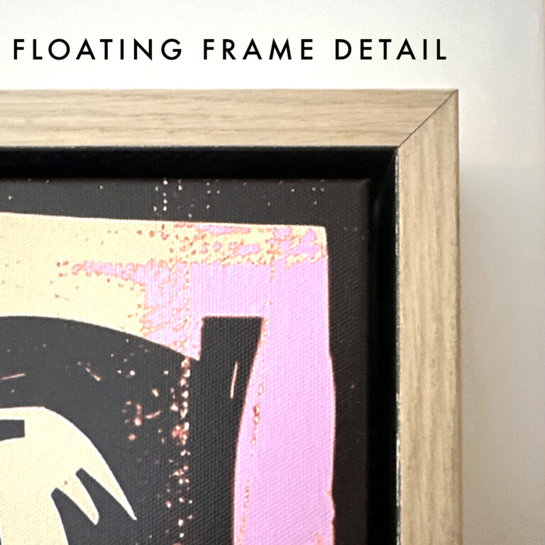 Floating Famed Canvas detail - Artwork from Love Frankie