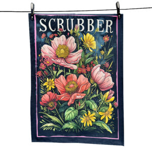Love Frankie Joyful Floral Tea Towel "Scrubber"