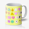 You're a Q-T. Cutie Emoji Kawaii Lemon Mugs Designed by Love Frankie and printed in the UK.