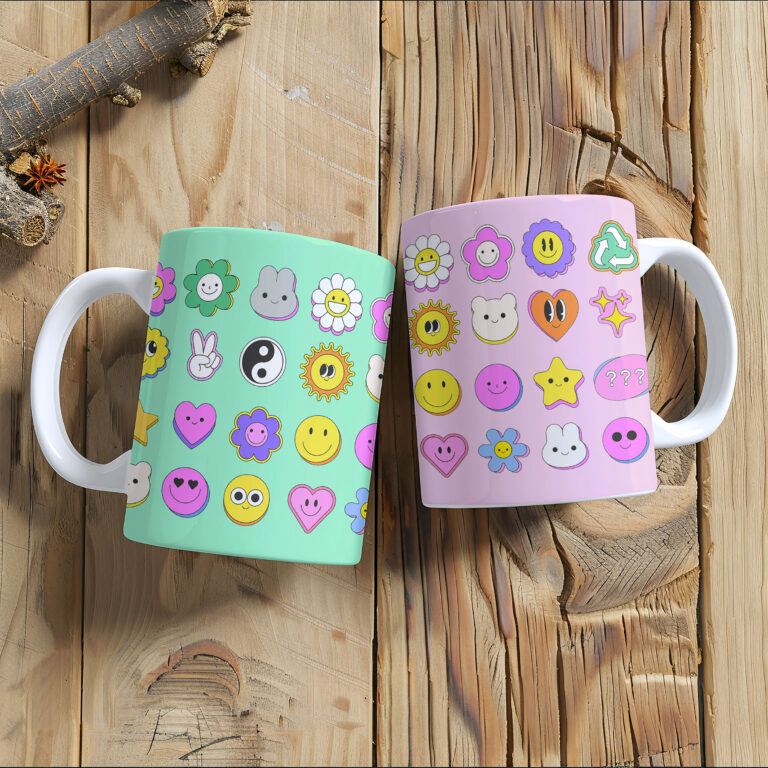 You're a Q-T. Cutie Emoji Kawaii Lemon Mugs Designed by Love Frankie and printed in the UK.
