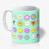 You're a Q-T. Cutie Emoji Kawaii Mint Mugs Designed by Love Frankie and printed in the UK.