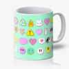 You're a Q-T. Cutie Emoji Kawaii Mint Mugs Designed by Love Frankie and printed in the UK.