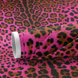 Neon Leopard Textiles. Leopard Print textiles in Bright Pink