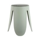 Padded Boucle Stools in Sage Green