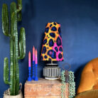 Electric leopard Oversized Cone Shades - Queen from Love Frankie. Handmade Leopard Print lampshades available in 2 sizes.