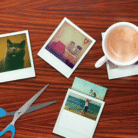 Glass Polaroid Coasters - Insert your own pictures!