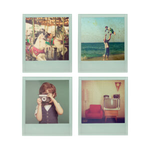 Glass Polaroid Coasters - Insert your own pictures!