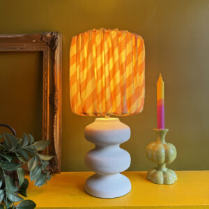 Tilted Stripe Gathered Shades - Marmalade - Light on