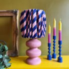 Titled Stripe Gathered Shades - Peach Fuzz
