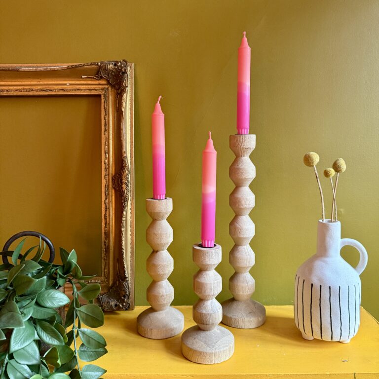 Natural Wooden Candle Holders - 3 Sizes Available